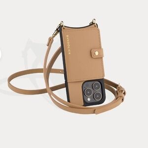 Bandolier Mila Magsafe Crossbody Bandolier in Tan/Gold for iPhone 14 Pro Max